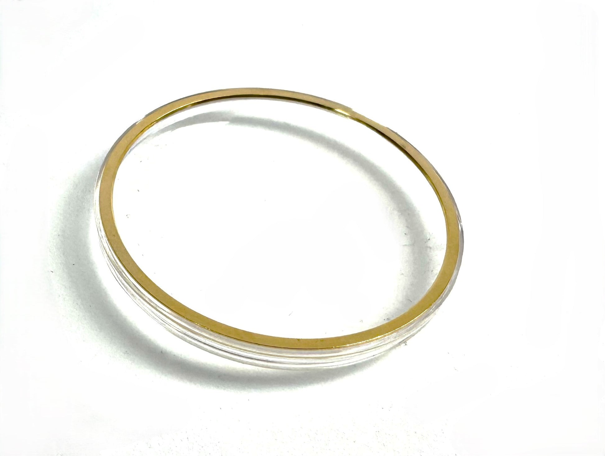 30.9mm Acrylic Crystal (Plastic) with Golden Tension Ring, Omega - Style - Universal Jewelers & Watch Tools Inc.