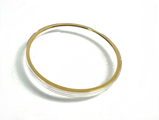 30.9mm Acrylic Crystal (Plastic) with Golden Tension Ring, Omega-Style