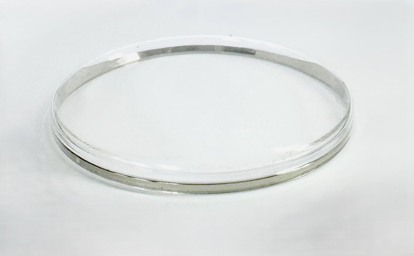 31.5mm Acrylic Watch Crystal with Silver Tension Ring for OMEGA Watches (Logo on it) - Universal Jewelers & Watch Tools Inc.