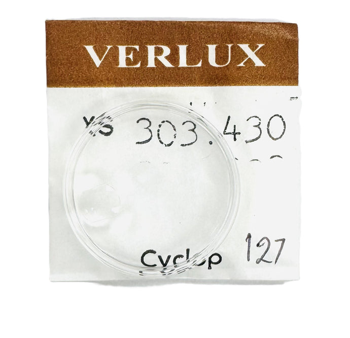 VERLUX Acrylic/Plastics Crystal with CYCLOP 127 for ROLEX Watches, 30.3mm in diameter