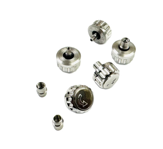 7.4x7.6mm Stainless Steel Replacement Crown with Tube for MOVADO 800 Series