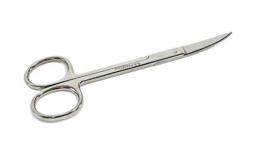 4.5" Stainless Steel Iris Scissor, Sharp & Curved Tips