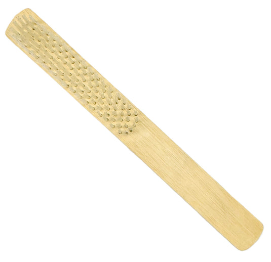 6-Row Stiff Bristle Brush with Wooden Handle for Clock Repair & Clean