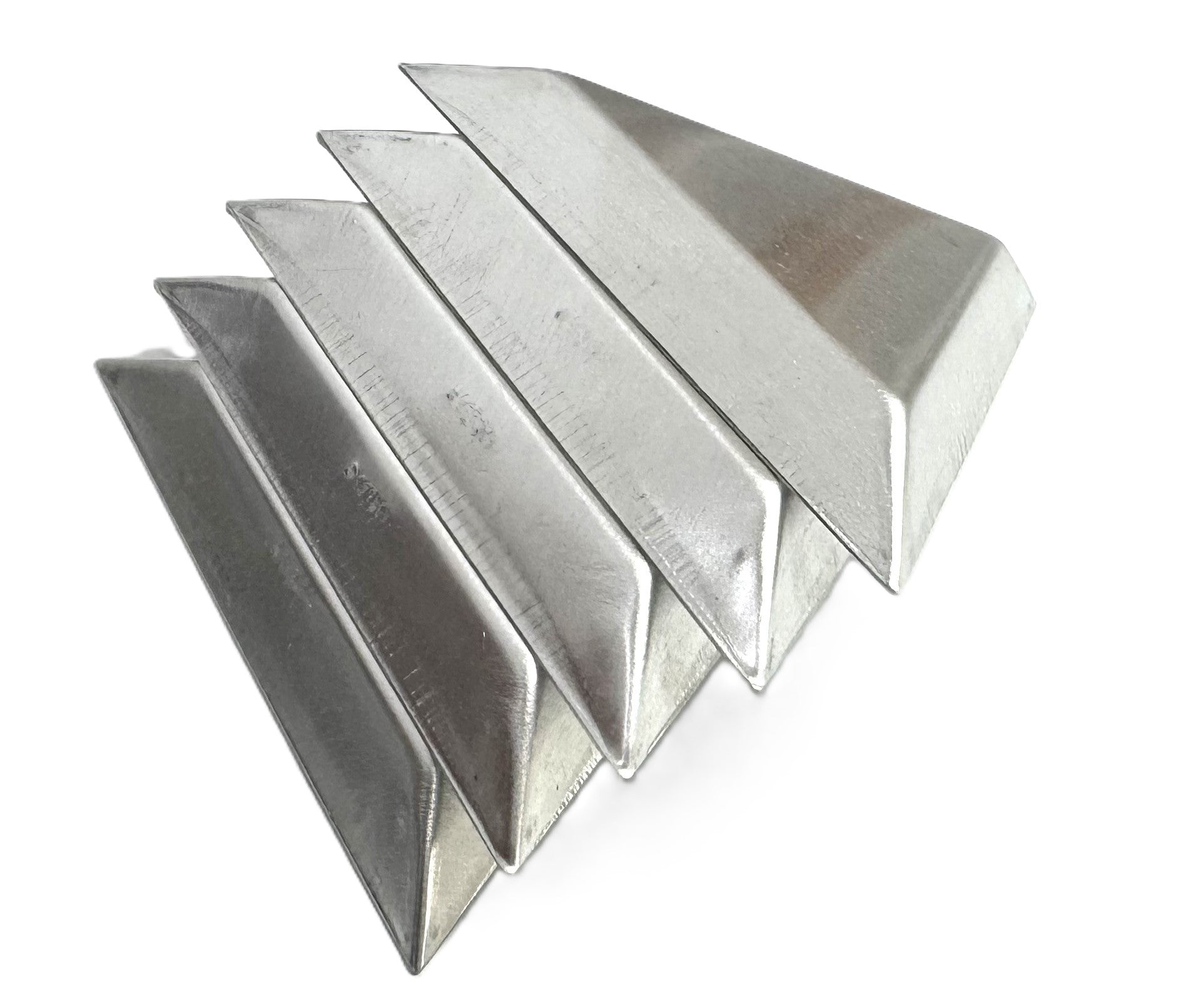 5 Pcs of 3.25" Triangle Aluminum Sorting Tray, Essential Tool for Jewelers & Watchmakers - Universal Jewelers & Watch Tools Inc.