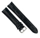 22mm XXL Black Alligator Grain Genuine Leather Watch Band with Padded & Stitched - Universal Jewelers & Watch Tools Inc.