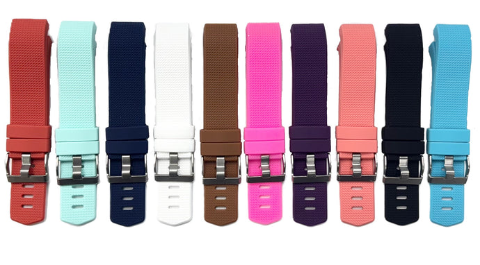 Multicolor Silicone Wrist Strap for Smartwatch Fitbit Charge 2 3 4, Small Size