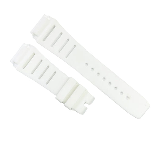 20mm White Premium Rubber Watch Band for Richard Mille 11-03L, Pin-Type Strap