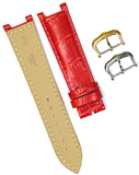 Watch Band For Cartier PASHA Alligator Grain Size 20,18,16mm Red Color
