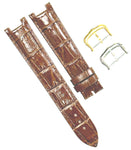 Watch Band For Cartier PASHA Alligator Grain Size 20,18,16mm Brown Color