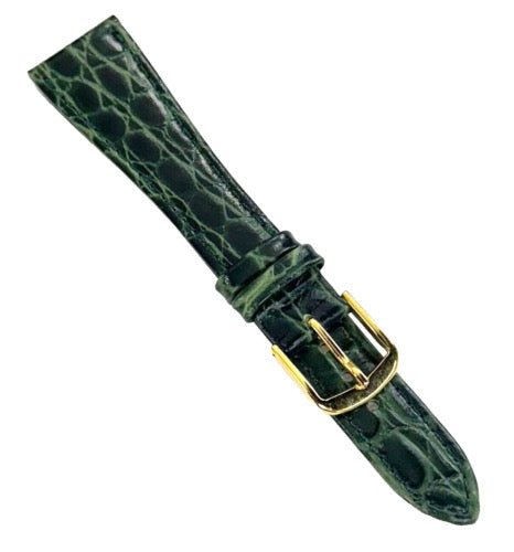 Watch Band Genuine Leather 20mm Green Croco Grain Padded ( A1 Quality) - Universal Jewelers & Watch Tools Inc.