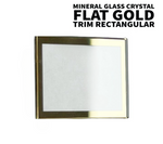 Flat Mineral Glass Crystal with Gold Trim 2mm Blanks in Rectangular Shape Diameter(23.5mm✘26.2mm)