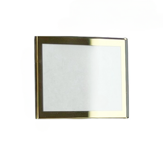 Flat Mineral Glass Crystal with Gold Trim 2mm Blanks in Rectangular Shape Diameter(23.5mm✘26.2mm)