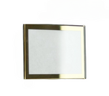 Flat Mineral Glass Crystal with Gold Trim 2mm Blanks in Rectangular Shape Diameter(23.5mm✘26.2mm)