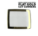 Flat Mineral Glass Crystal with Gold 2.5mm in Rectangular Shape Cut Corners Diameter (27.4mm✘23.5mm) - Universal Jewelers & Watch Tools Inc.