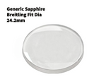 Generic Sapphire to Fit BREITLING Flat Round Shape (24.2×2.78)mm→(Diameter×Edge Thick)