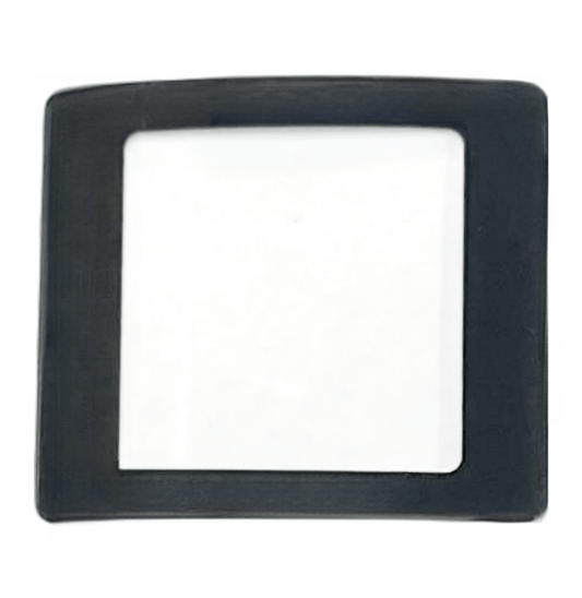 Sapphire Crystals to Fit Rado Double Domed Rectangular Shape Cut Corners Black Border (30.5×27.1×2.5×1.2)mm→(Width×Height×Dome Height×Edge Thick) - Universal Jewelers & Watch Tools Inc.