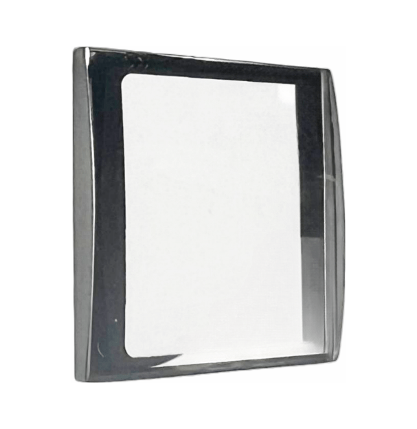 Sapphire Crystals to Fit Rado Single Domed Rectangular Shape Silver Border (27.7×26.2×2.5×1.6)mm→(Width×Height×Dome Thickness×Edge Thick) - Universal Jewelers & Watch Tools Inc.