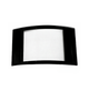 Sapphire Crystals to Fit Rado Double Domed Rectangular Sharp Edges Shape Black Border (24.7×15.8×2.7×1.0)mm→(Width×Height×Dome Height×Edge Thick) Fit Model (153 0759 3) - Universal Jewelers & Watch Tools Inc.