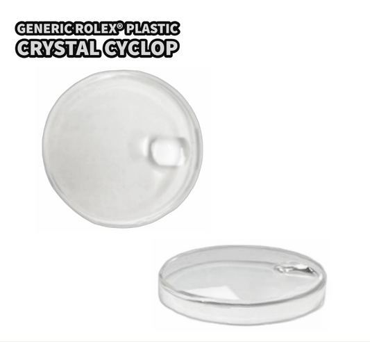 Plastic Round Watch Crystal FOR ROLEX Cyclop 101 Fit Model 6513, 6519, 6527, 6531, 6700, 6702, 6917 and many Others - Universal Jewelers & Watch Tools Inc.