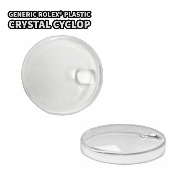 Plastic Round Watch Crystal FOR ROLEX CYCLOP 123 Fit Model 7106, 7206, 9010, 9050, 9051, 9061, 9071, 9101, 9111, 9121, 9130, 9140