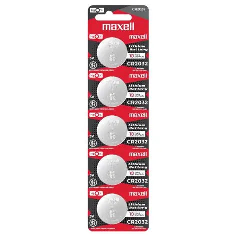 Maxell Watch Cell Batteries CR2032 New Sealed (Pack of 5)