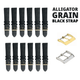12PCS Black Leather Flat Unstitched Alligator Grain Watch Band Sizes 12MM - 24MM - Universal Jewelers & Watch Tools Inc.
