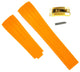 20mm Vulcanized Rubber Orange Replacement Strap for ROLEX Watches with Deployment Clasp - Universal Jewelers & Watch Tools Inc.