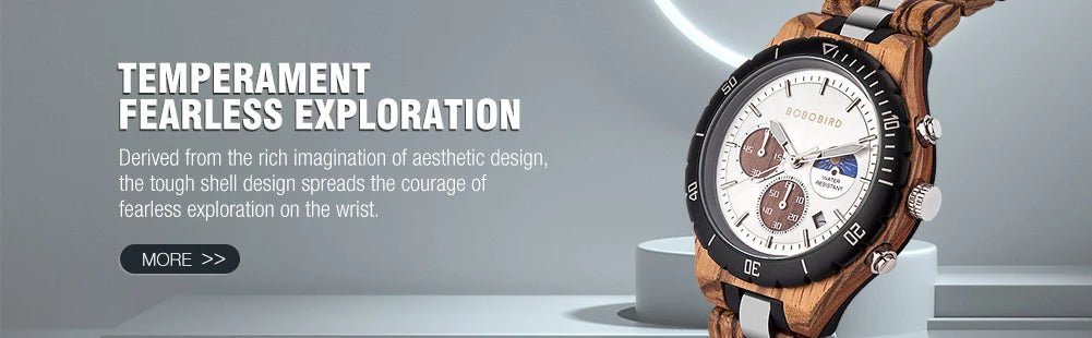 BOBOBIRD Luxury Men Watch Top Quartz Chronograph Personalized Wristwatch Timepiece Metal Wooden Strap Gift Box relogio masculino