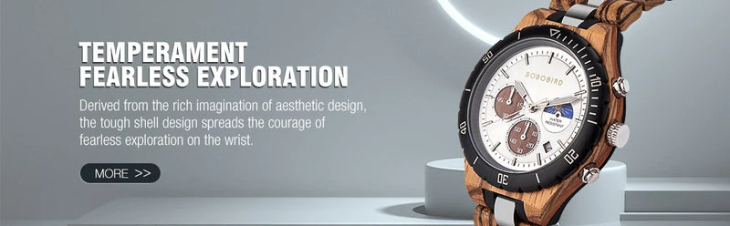 Load image into Gallery viewer, BOBOBIRD Luxury Men Watch Top Quartz Chronograph Personalized Wristwatch Timepiece Metal Wooden Strap Gift Box relogio masculino
