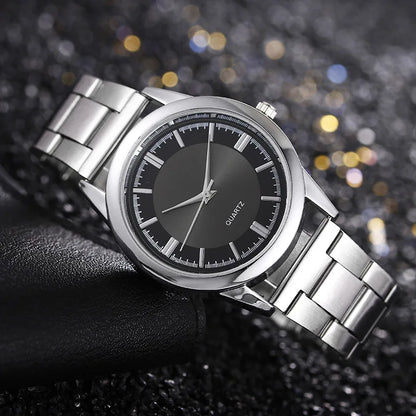 Simple Vintage Men Business Quartz Watches Stainless Steel Round Dial Casual  Male Wristwatch 2024 Modern Classic Horloges