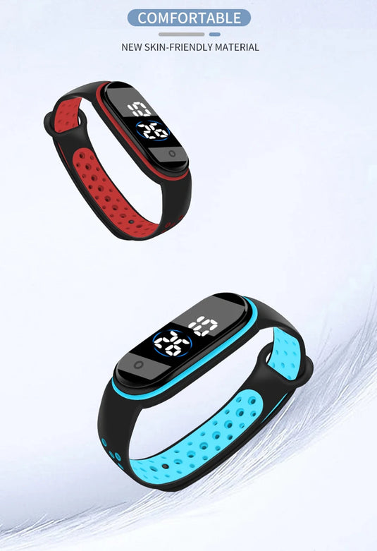 Fashion Sports Watch For Kids Children Waterproof Led Digital Watch Ultra-light Silicone Strap Teen Boys Girls WristWatch Unisex