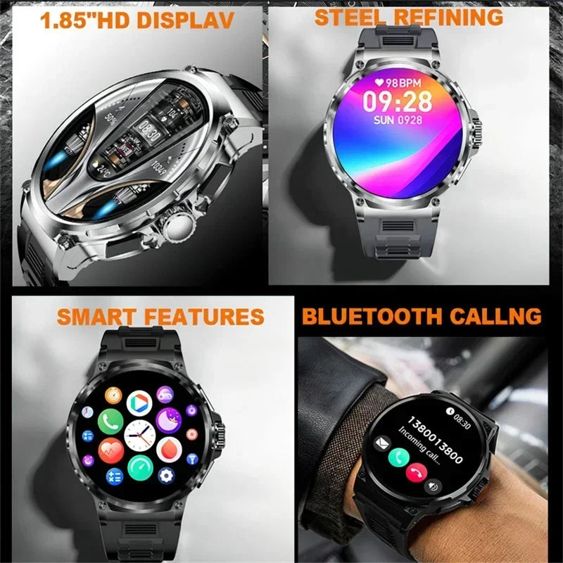 Load image into Gallery viewer, Lenovo New 1.85-inch ultra HD smartwatch, GPS track, HD Bluetooth call; 710 mah large battery 400+ dial, suitable for Huawei
