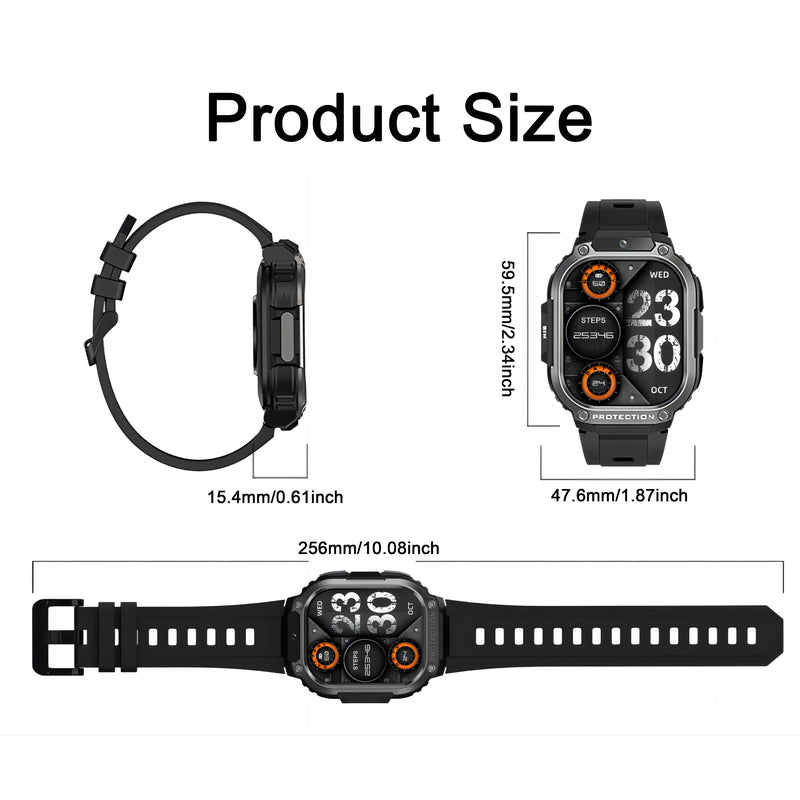 Load image into Gallery viewer, Rainbuvvy DM63 AMOLED 4G LTE Smart Watch 2.13&quot; HD Screen 2GB RAM 16G ROM With SIM Wifi Camera Android8.1 Sports Watch
