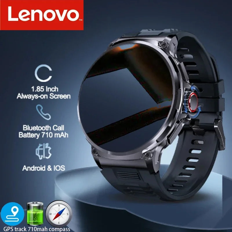 Lenovo New 1.85-inch ultra HD smartwatch, GPS track, HD Bluetooth call; 710 mah large battery 400+ dial, suitable for Huawei