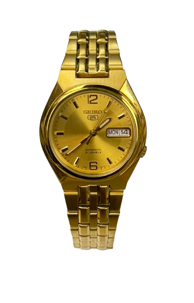 Gold-Toned Men's Automatics Wristwatch Seiko SNKL64K1 series-5