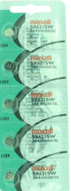 Maxell 364 Watch Cell Batteries SR621SW SILVER-OXIDE New Sealed (Pack of 5Pcs.)