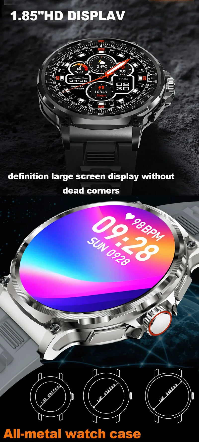 Load image into Gallery viewer, Lenovo New 1.85-inch ultra HD smartwatch, GPS track, HD Bluetooth call; 710 mah large battery 400+ dial, suitable for Huawei
