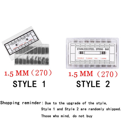 144/270/360Pcs Stainless Steel Watch Band Strap Spring Bar Link Pins Remover Watch Accessories Repair Tool Strap Opener