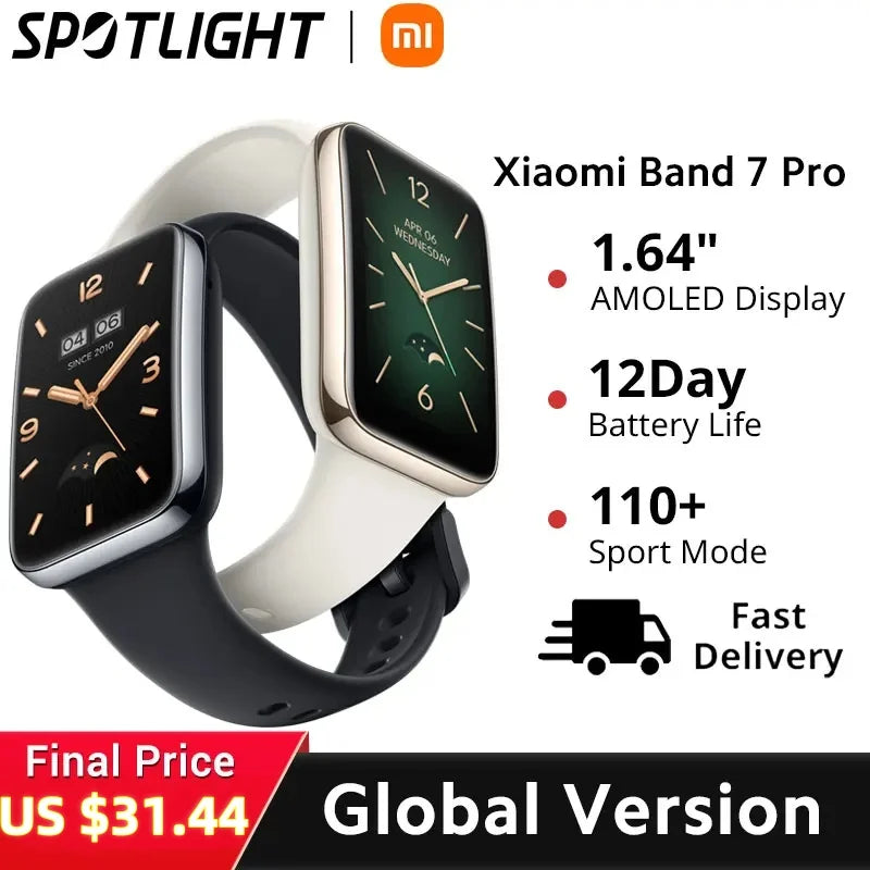 Load image into Gallery viewer, Global Version Xiaomi Smart Band 7 Pro 1.64 &quot;AMOLED Screen Blood Oxygen Monitoring GPS Sports Tracking Watch
