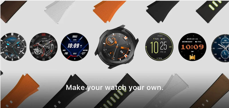 Load image into Gallery viewer, TicSmartwatch S2 Wear OS by Google Smartwatch Built-in GPS 24-Hour Heart Rate Monitor forMen 5ATM IP68 Waterproof forIOS&amp;Android
