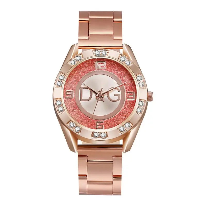 Load image into Gallery viewer, Women&#39;s Watches Luxury Brand Fashion Rhinestone Stainless Steel Quartz Ladies Wristwatches Reloj Mujer Best Selling Montre
