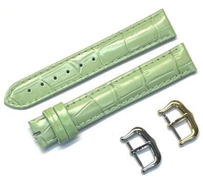 Watch Band For Cartier Tank Antique Alligator Grain Size 20,18,15mm Color L. Green - Universal Jewelers & Watch Tools Inc.