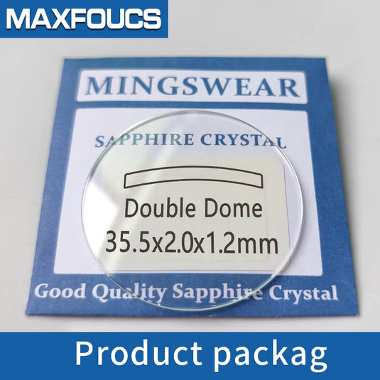 Sapphire Double Dome 1.2mm Thick Diameter 30-39.5 mm Anti-scratch Watch Glass Domed Crystal Transparent  Watches Repair Parts