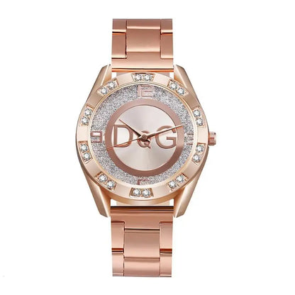 Women's Watches Luxury Brand Fashion Rhinestone Stainless Steel Quartz Ladies Wristwatches Reloj Mujer Best Selling Montre