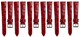 Lot of 6PCS RED Leather Flat Unstitched Alligator Grain Watch Band Size 18MM - Universal Jewelers & Watch Tools Inc.