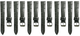 Lot of 6PCS Iron Gray Leather Flat Unstitched Alligator Grain Watch Band Size 18MM - Universal Jewelers & Watch Tools Inc.
