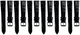 Lot of 6PCS Black Leather Flat Unstitched Alligator Grain Watch Band Size 18MM