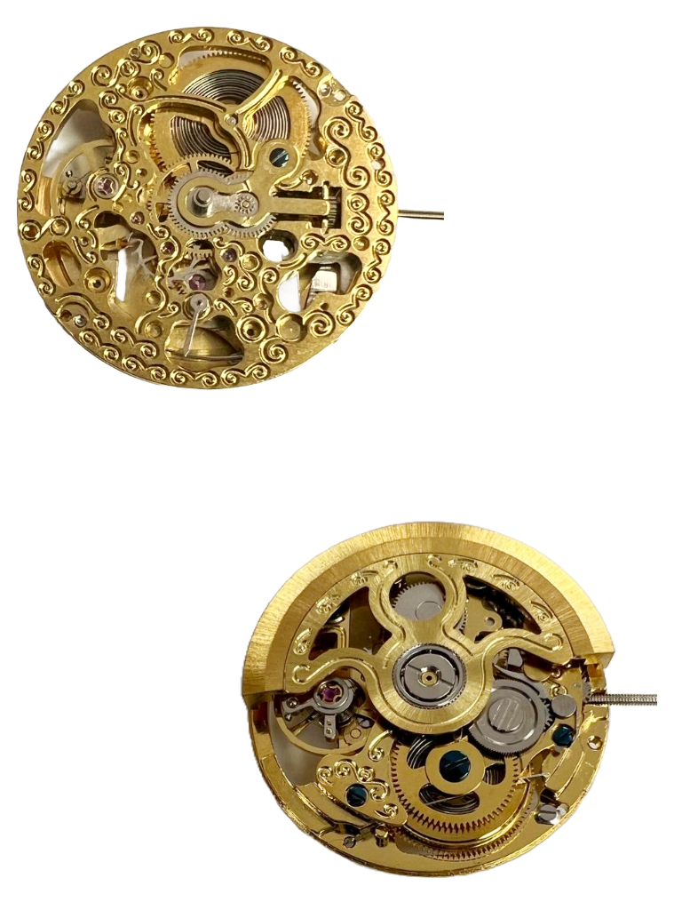 Load image into Gallery viewer, Automatic Skeleton Watch Movement 2691, 2Hands, small second Hand at 6:00 Overall Height 6.3mm
