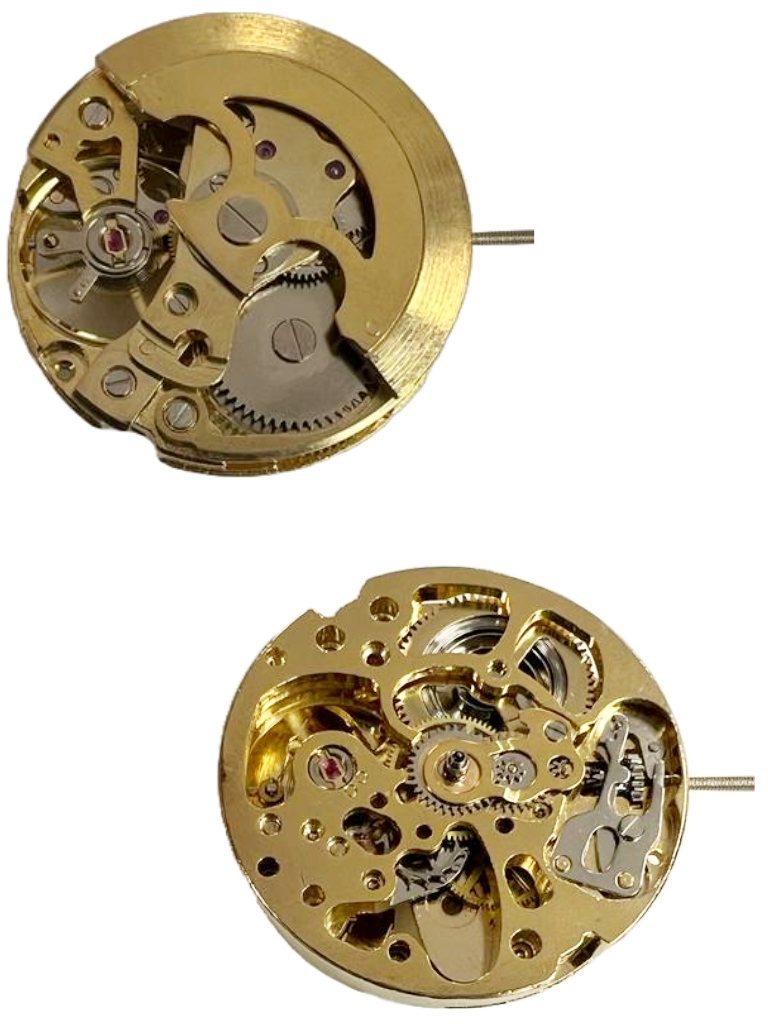 Load image into Gallery viewer, Chinese 7120 Skeleton Automatic Watch Movement 3 Hands, Golden
