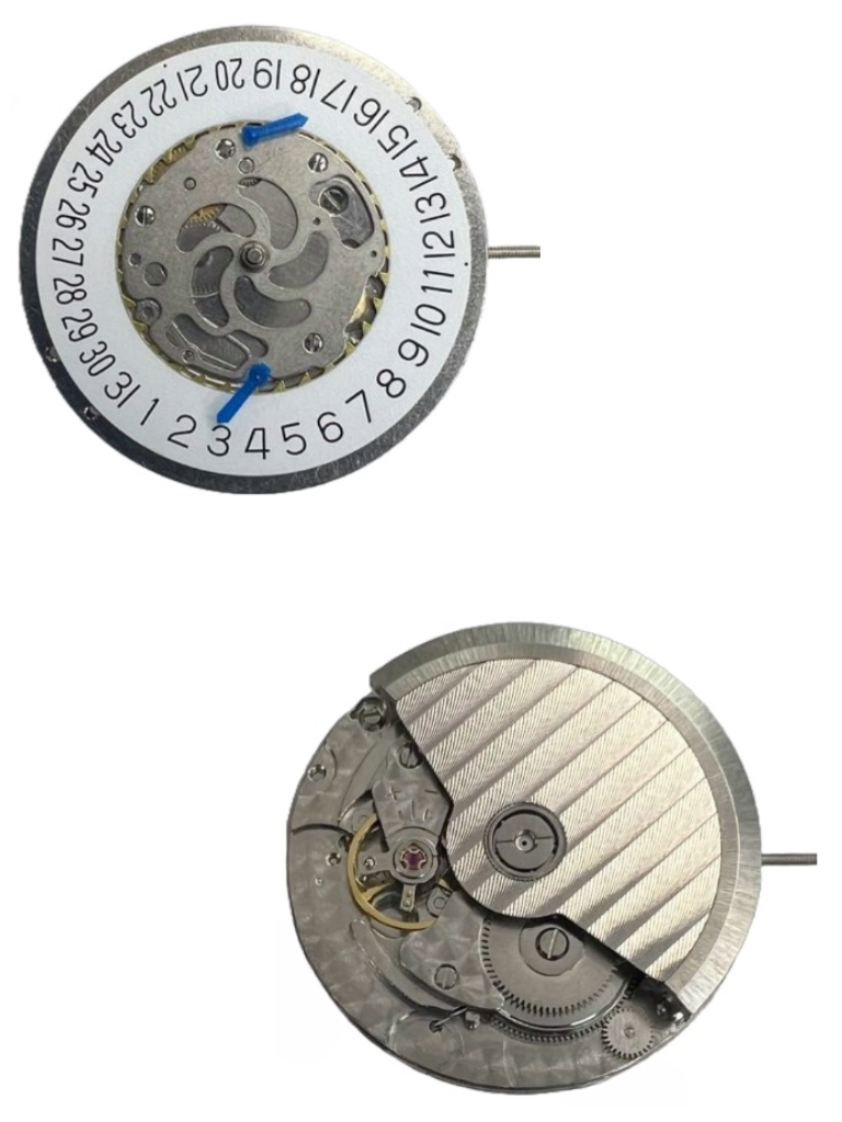 Load image into Gallery viewer, Chinese Automatic Mechanical Watch Movement Calendar 2BA0 4Hands, Second Hand at 6:00 Overall Height 8.1mm
